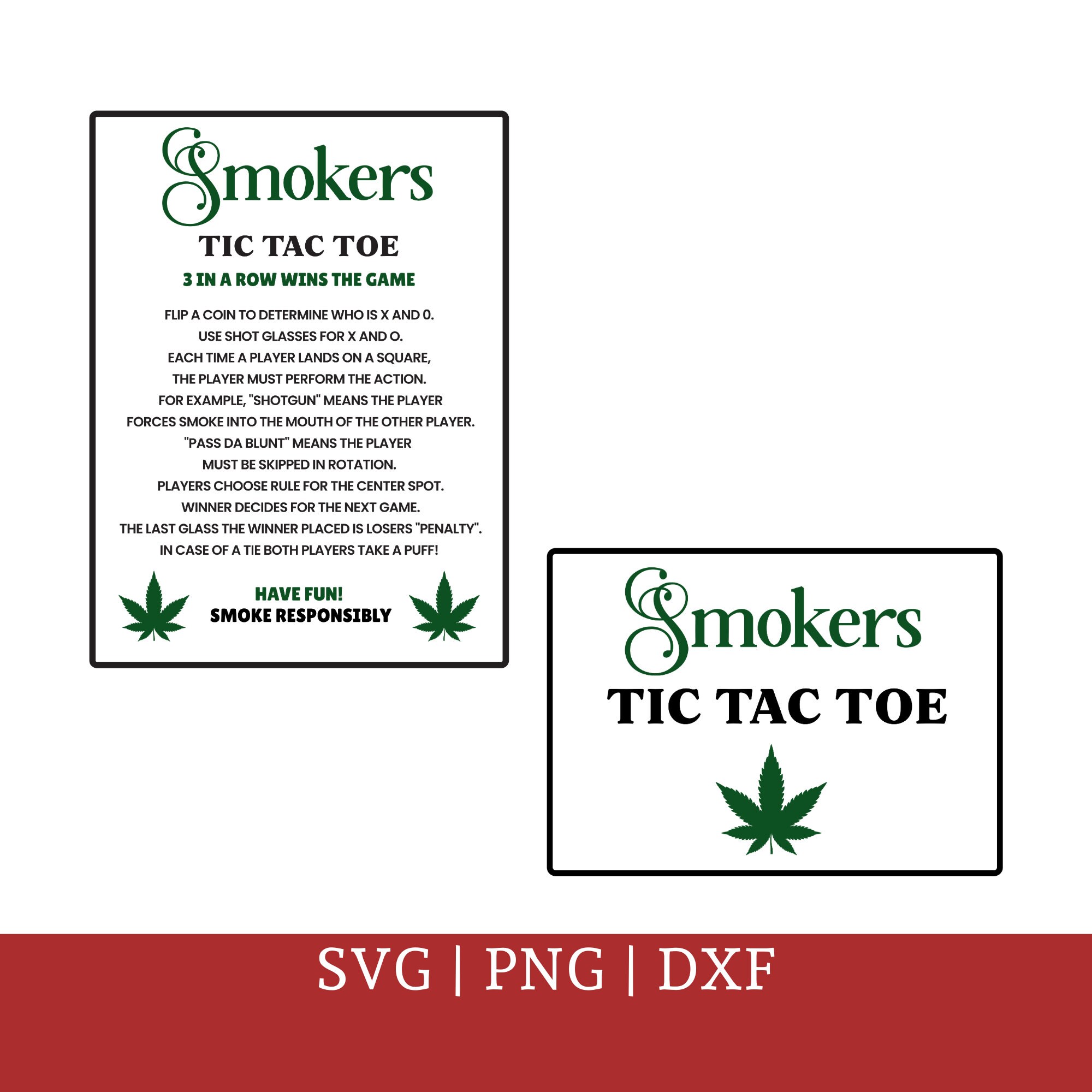 Smokers Tic Tac Toe Svg Smokers Tic Tac Toe Rules Svg Png Etsy