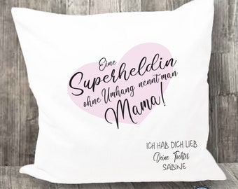 printed pillow mom superhero gift pillow with poem Mother's Day gift personalized with name K27
