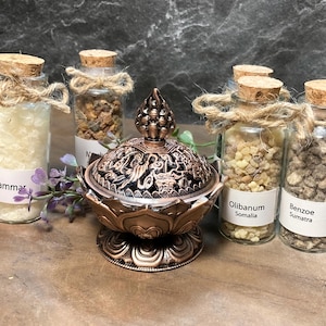 Incense set frankincense resins including incense burner and incense spoon incense / frankincense Raunächte incense ritual incense resins