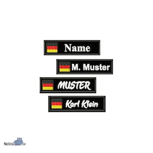 Name tag patch BRD embroidered with desired text, patch application letters embroidered patch desired name German flag