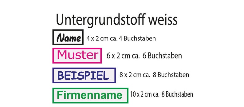 Namensschild Patch Aufnäher gestickt mit Wunschtext, Aufnäher Applikation Buchstaben Stickaufnäher Wunschname Etikett bestickt Bild 7