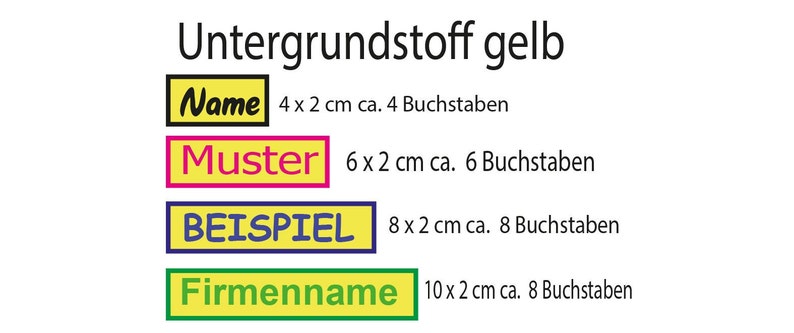 Namensschild Patch Aufnäher gestickt mit Wunschtext, Aufnäher Applikation Buchstaben Stickaufnäher Wunschname Etikett bestickt Bild 5