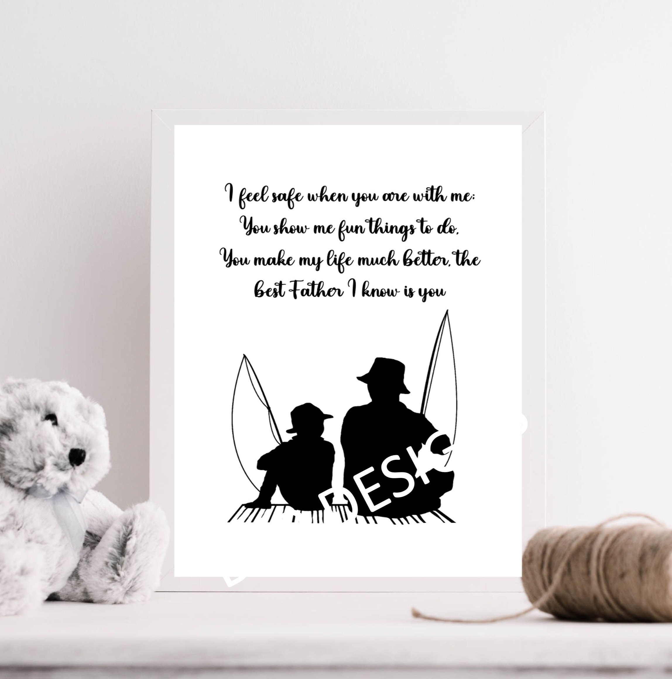 Father and Son Print | Father and Son Fishing | Fathers Day Gift | Dad ...