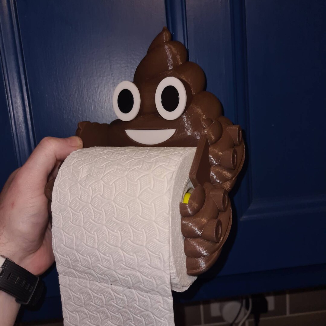 Poop Emoji Toilet Roll Holder free Delivery UK Etsy