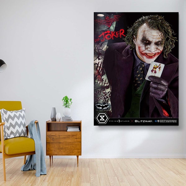 Joker Canvas Painting, Joker Poster Canvas Painting, Wall Art, Canvas Painting, Modern Wall Art