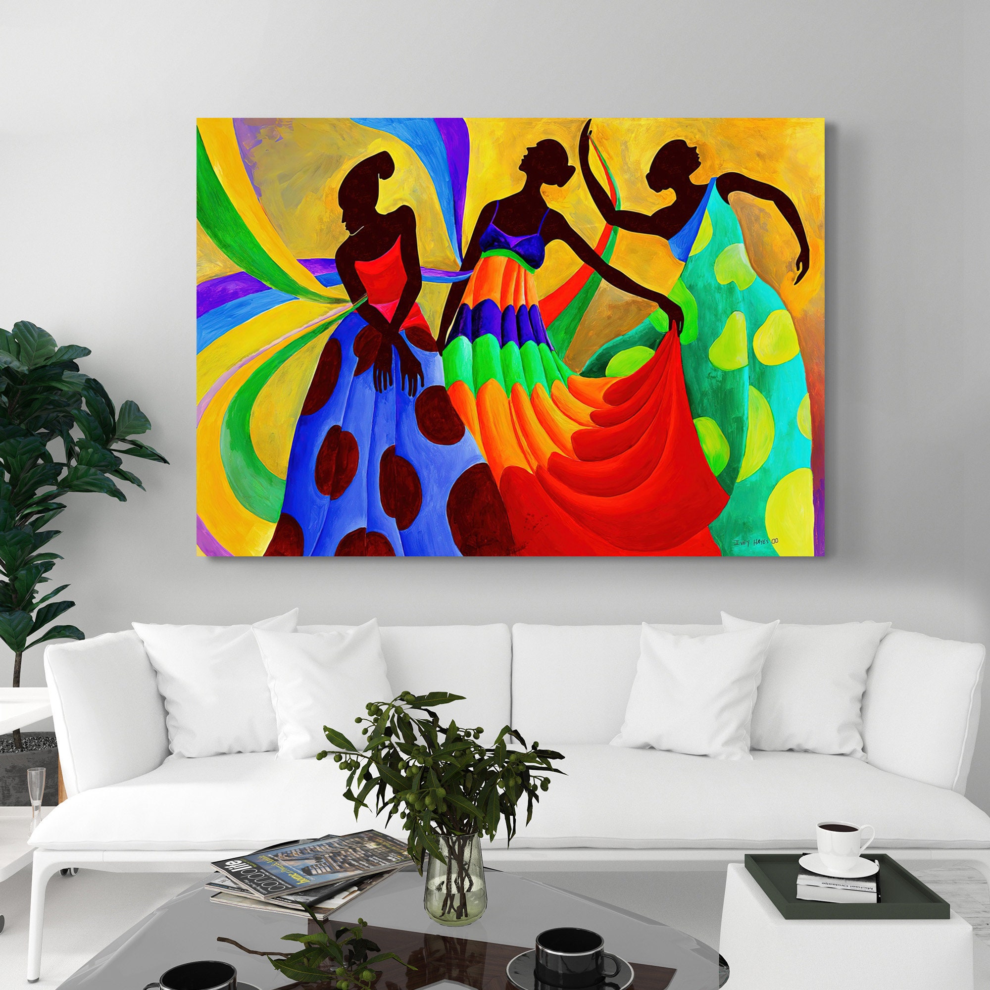 African Paintings Of Women Dancing