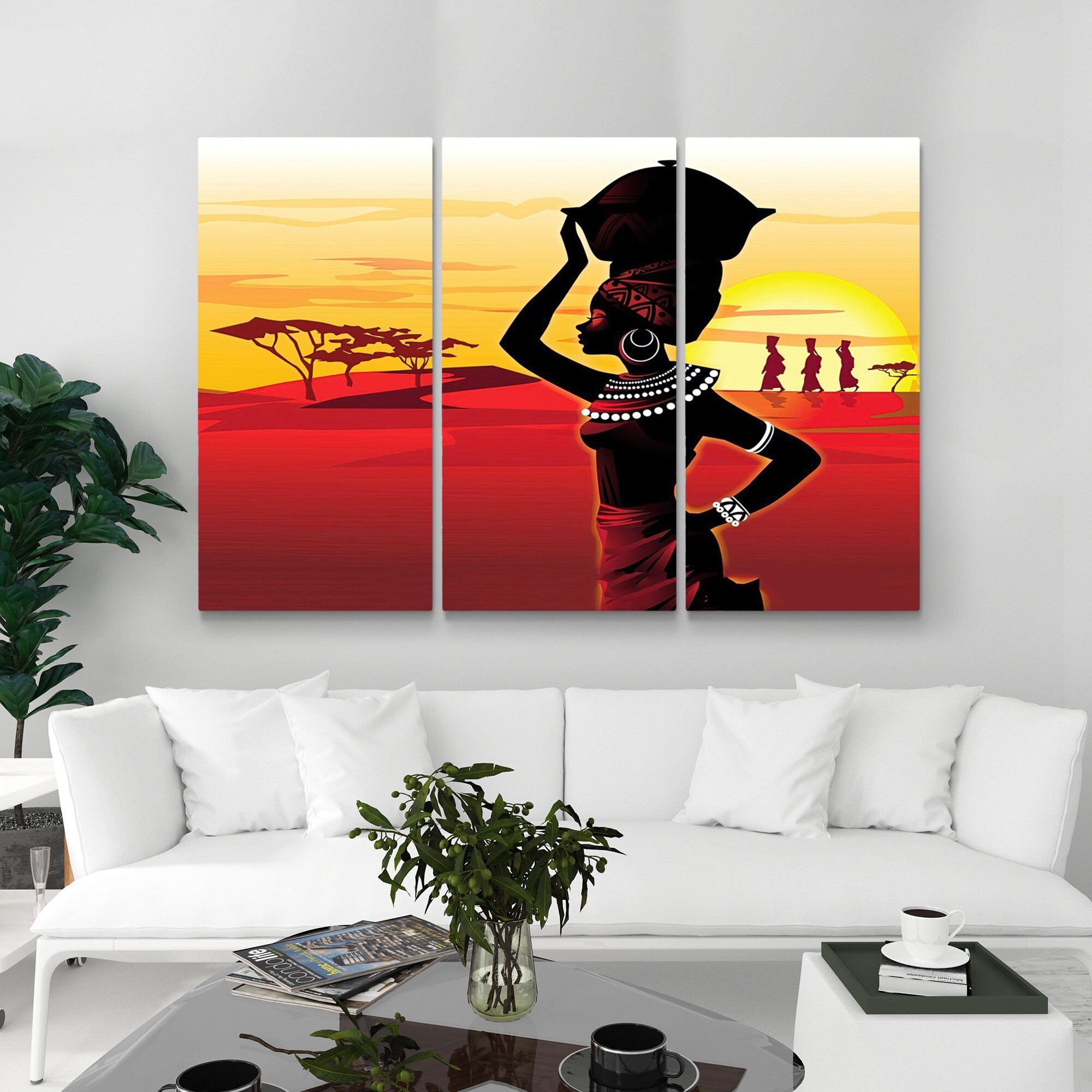 African Canvas Art, Ethnic Canvas, South African Art, Large Canvas