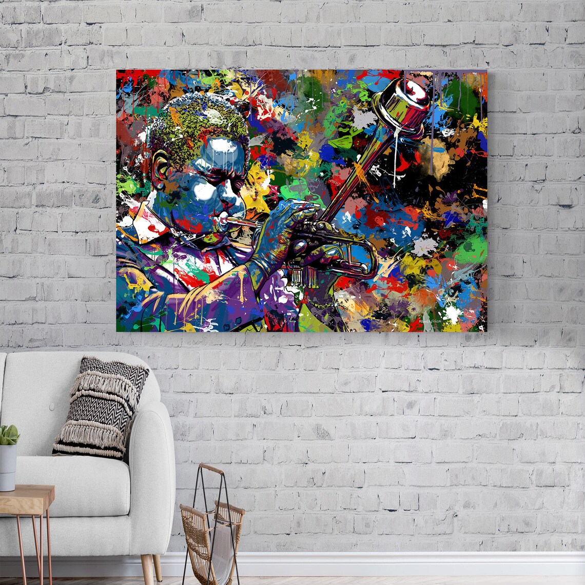 Abstract Jazz Art Canvas Jazz Poster Canvas Print Jazz Club Etsy