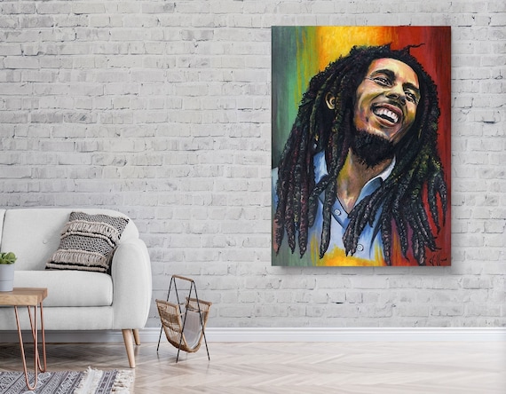 Wall Art Print Bob Marley Portrait, Gifts & Merchandise