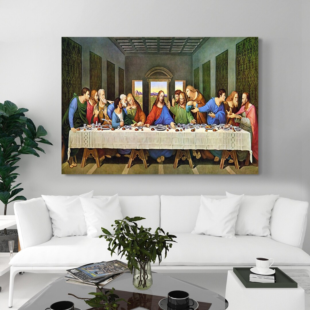 The Last Supper Canvas Painting, Leonardo Da Vinci Wall Decor, Canvas ...
