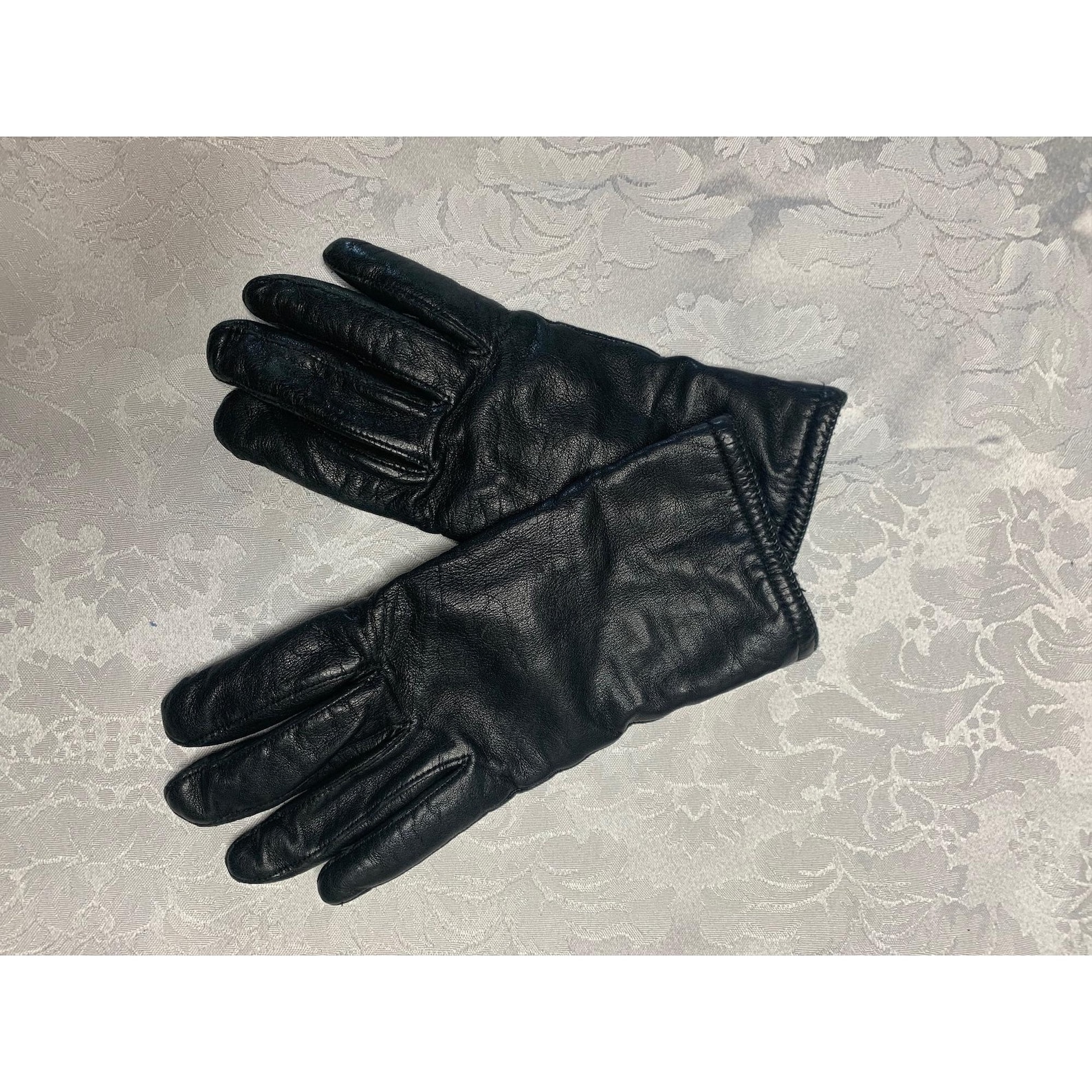 VTG Isotoner Aris Black Genuine Leather Gloves 1997 Womens Etsy