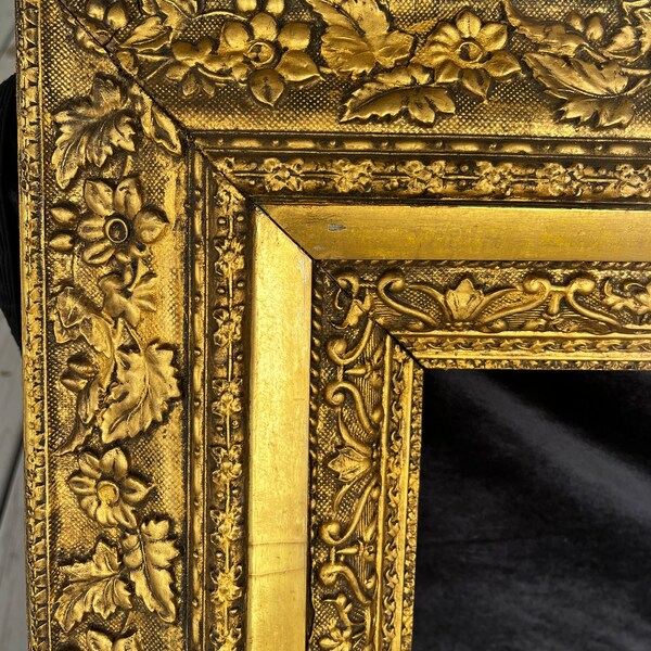 Gold Wood Antique Frame Etsy