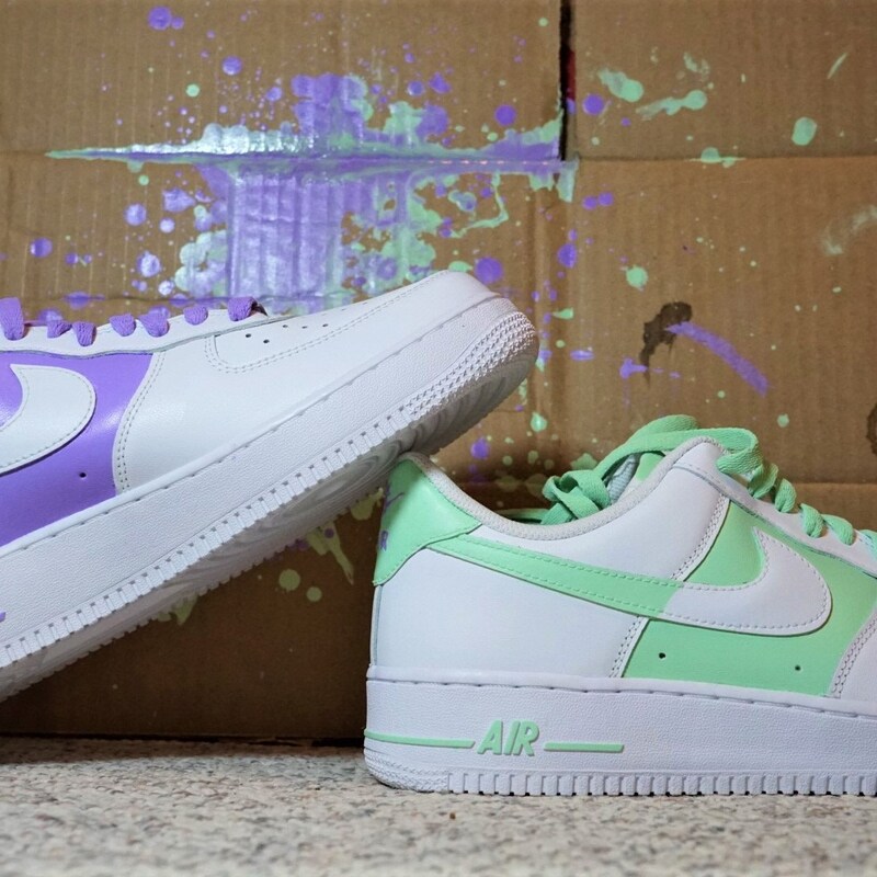 Lavender Ice Air Force 1s