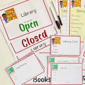 The Library Printable Play Pack - Etsy
