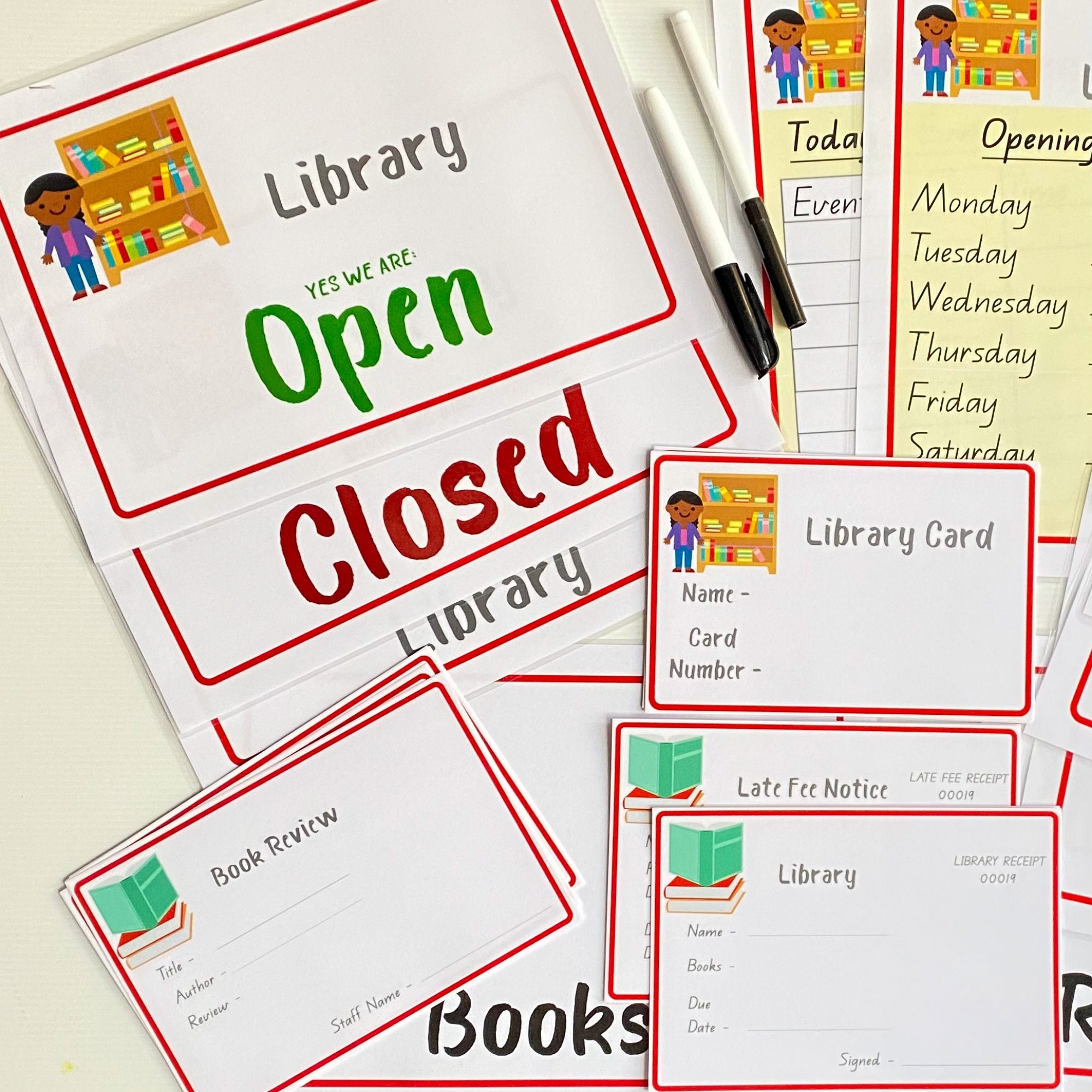 The Library Printable Play Pack - Etsy