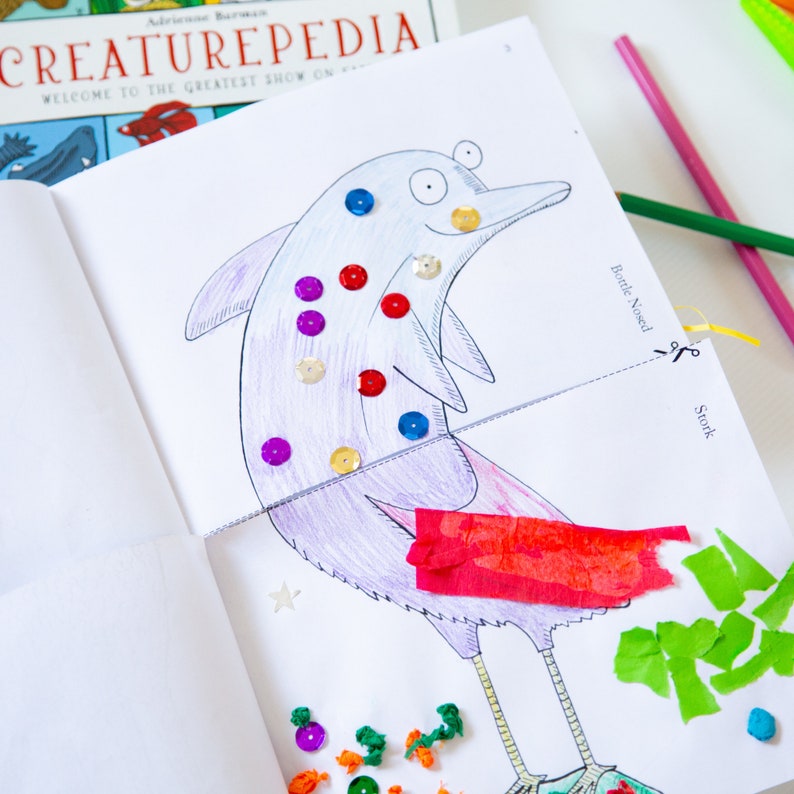 Fantasy Animal Flip Book Printable Craft Activity Etsy