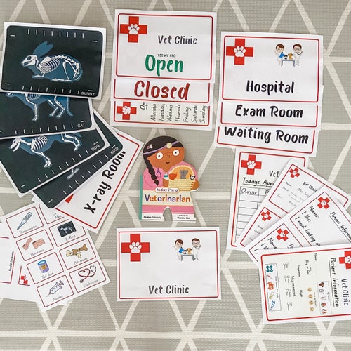 Kids Printable Vet Form/ Preschoolers / Pretend Play Etsy