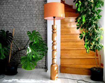 floor lamp Solid  Wood – Modern Minimalist Lighting | Mid-Century Design for Living Room & Bedroom Decor