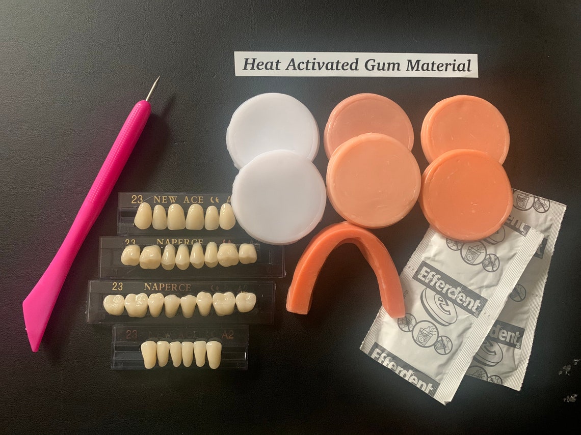 23/A2 Resin Teeth and Polymorph for DIY Denture Kit Etsy