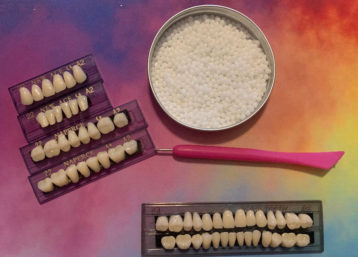 DIY 2 Full set of 23/A2 Resin Teeth and Polymorph Beads Etsy