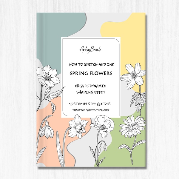 How to Draw Flowers, SPRING FLOWERS, Drawing Guides, Printable Worksheets, Instant Download | For Lettering, Journaling, Planners