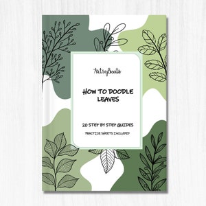 How to draw Leaves for beginner, Step by step leaves workbook, Leaves drawing templates, Leaves tutorial, Doodling Leaves, Leaf drawing book