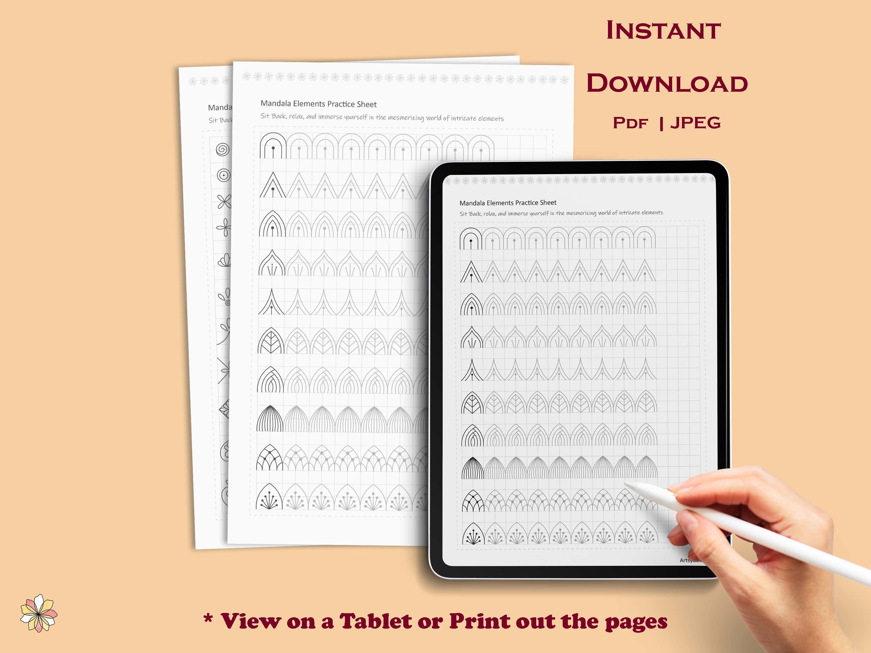 Mandala Bundle, Mandala Pattern Templates for Beginners, Mandala Art ...