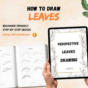 Perspectief laat tekenen | Leer gebogen bladeren te tekenen | Stapsgewijze werkboek voor beginners (pdf)
