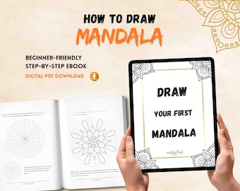 Mandala para principiantes (PDF) / Guía imprimible paso a paso / Hojas de práctica de patrones / Descarga digital