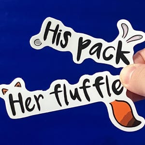 His Pack, Her Fluffle Partner Stickers - Zootopia 2 Inspired Vinyl Stickers