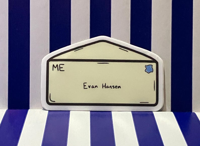 Sincerely, Me Envelope Dear Evan Hansen Inspired Broadway Musical Vinyl ...