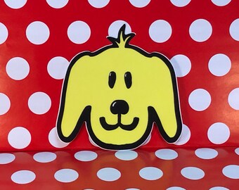 Yellow Lab Dog Cartoon Vinyl Sticker