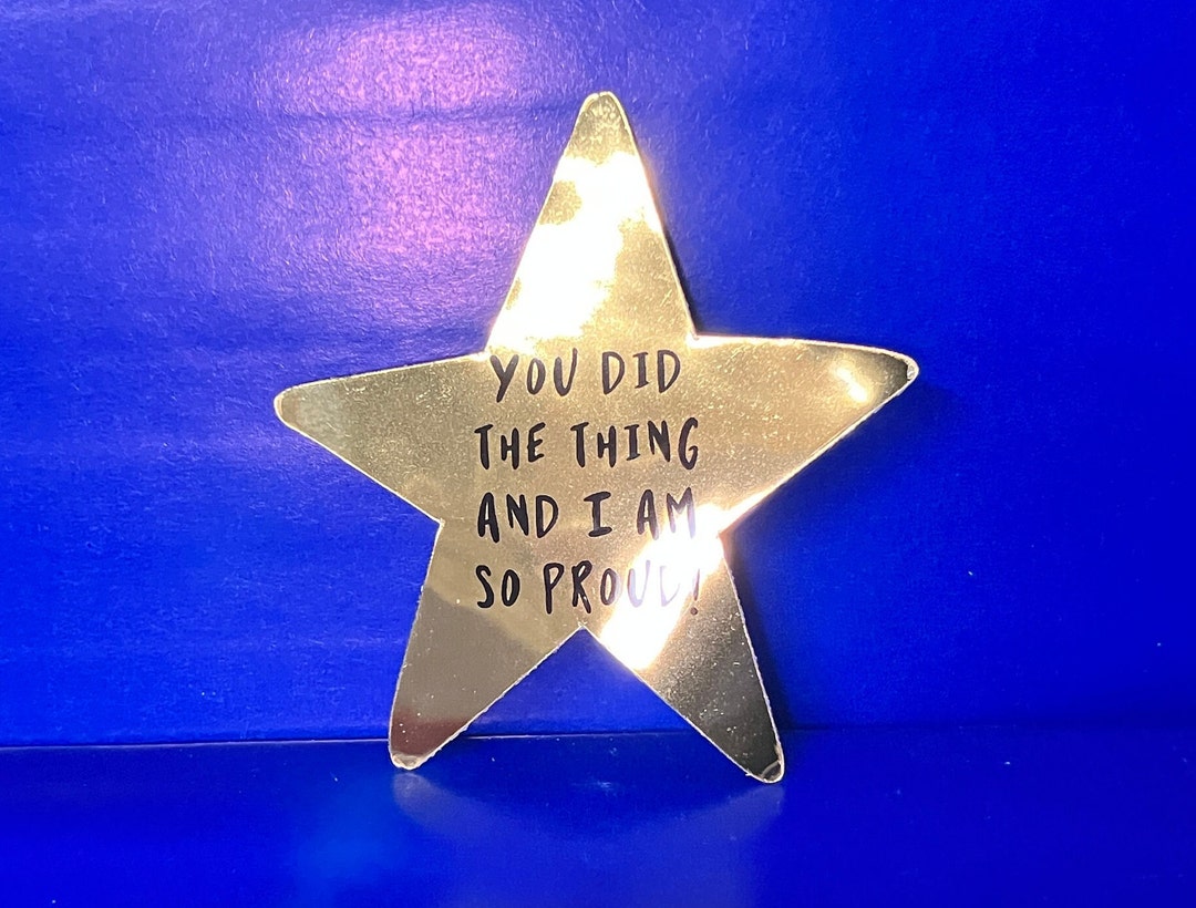 You Did the Thing and I Am so Proud! Gold Star Sticker - Etsy