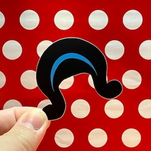 Hairspray Tracy Edna Turnblad 1950s Pump Hair Style Blue Headband Broadway Musical Vinyl Sticker