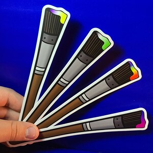 Paintbrush Pride Stickers - Gay, Lesbian, Bisexual, Asexual, Transgender, Aromantic, Pansexual, Nonbinary