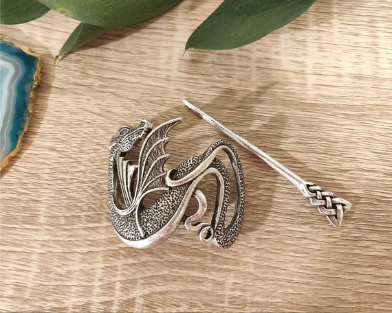 Viking Dragon Hairpin, Viking Hair Clips, Hair Sticks, Women Hair Accessories
