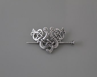 Norse Viking Hairpin Clip For Women - Barrette Celtic Knot Wicca Hairclip Pin Stick For Women