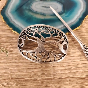 Viking Designed Hairpin For Women - Tree Of Life Engraving Hair Clips Hair Sticks - Viking Hair Accessories