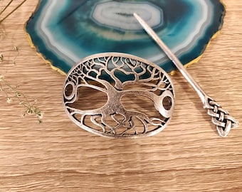 Viking Tree of Life Hairpin: Bronze Finish Hair Clip