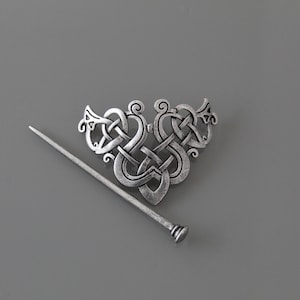 Épingle à nœud celtique : barrette viking nordique avec épingle