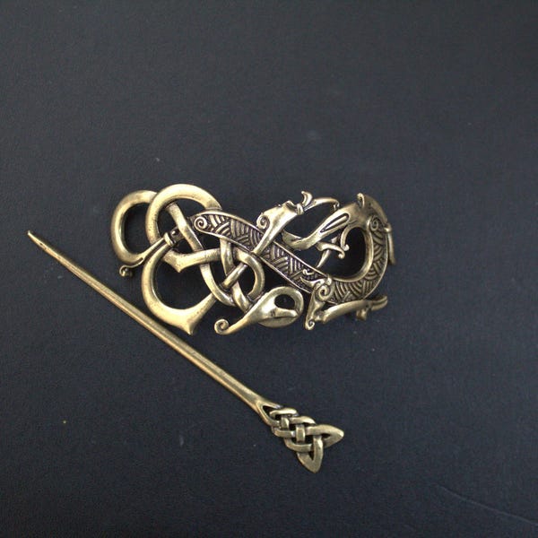 Viking Hairpin Clip: Celtic Knot Hair Accessories