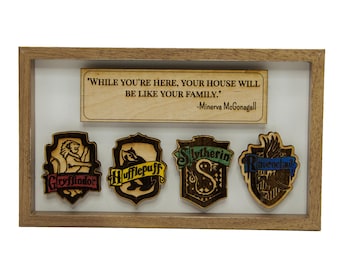 Wizard house crests Sign with inspiring quote | Wall Art, Home Decor | Wall Decor| Gift, Art Wall, Home Decor|