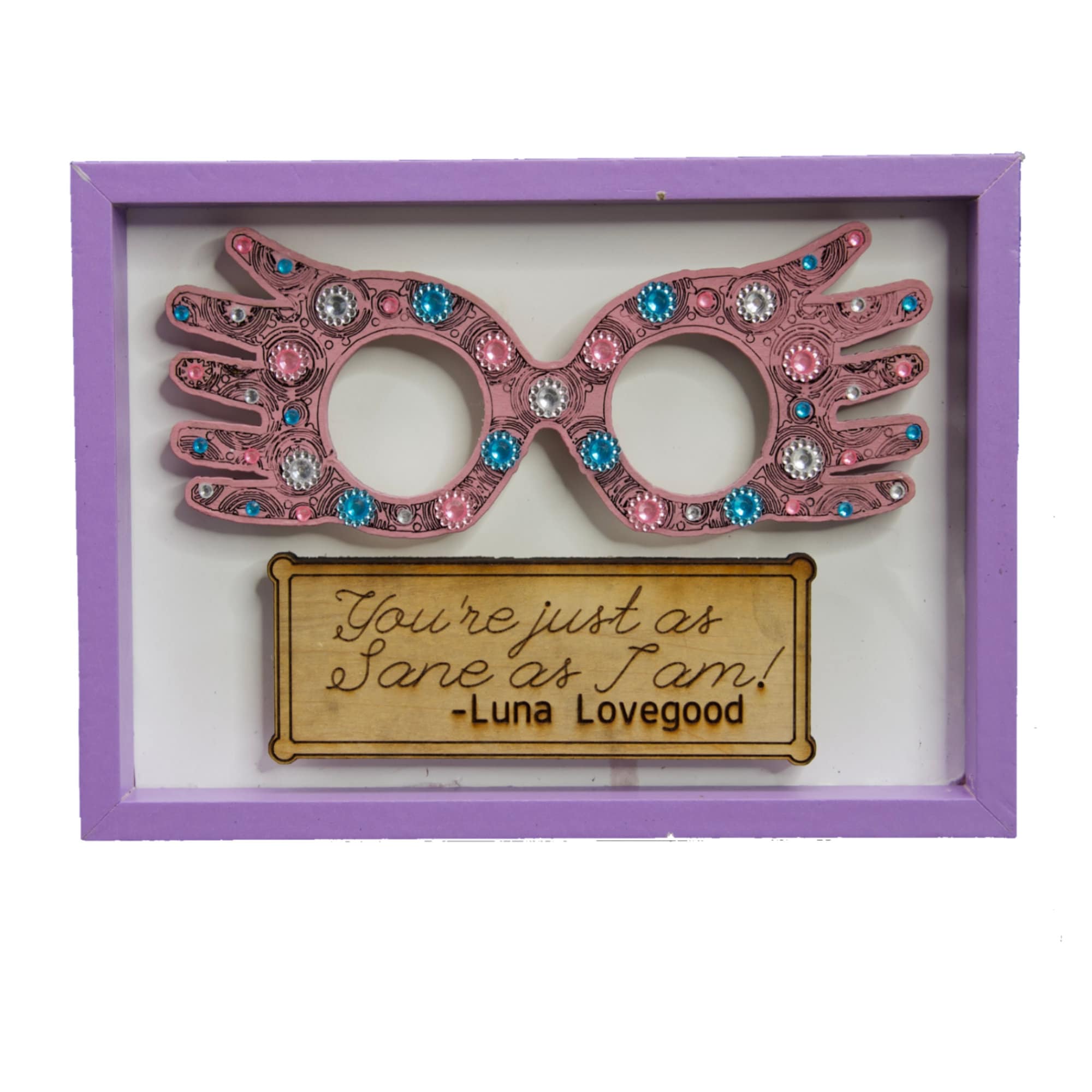 LAST CHANCE! Wizard print with Pink Gem jewels glasses along with an inspiring quote. wizard wall art, wizard house, wizard decor