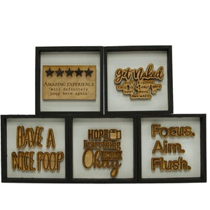 Bathroom Collection | Funny Bathroom Signs | Bathroom Wall Decor | Restroom Bathroom Decor | Farmhouse Bathroom Sign | Guest Bathroom