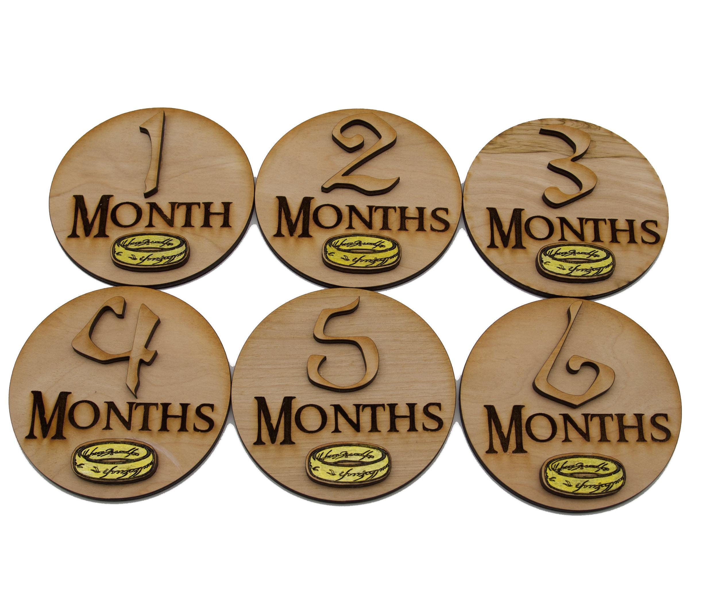 Lord of the Rings Inspired Baby Milestone Rounds | 3D Wood Sign - Etsy
