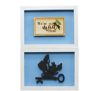 Inspired by Alice in Wonderland 2 prints with quote, alice, wonderland, gift, mad hatter, white rabbit
