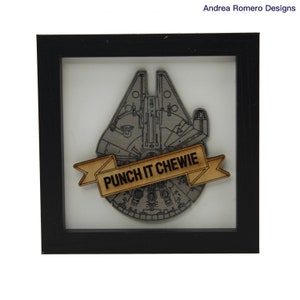 Inspired by Punch it Chewie-Space Ship Sign-Star Wars inspired decore sign