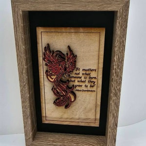 Wizard print with Phoenix with inspring quote, Wizard wall art, Wizard school, wizard decor, Wizard crest, Wizard, Wizard art