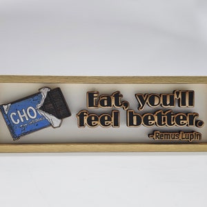 Wizard "eat you'll feel better" sign | wizard sign | wizard quote
