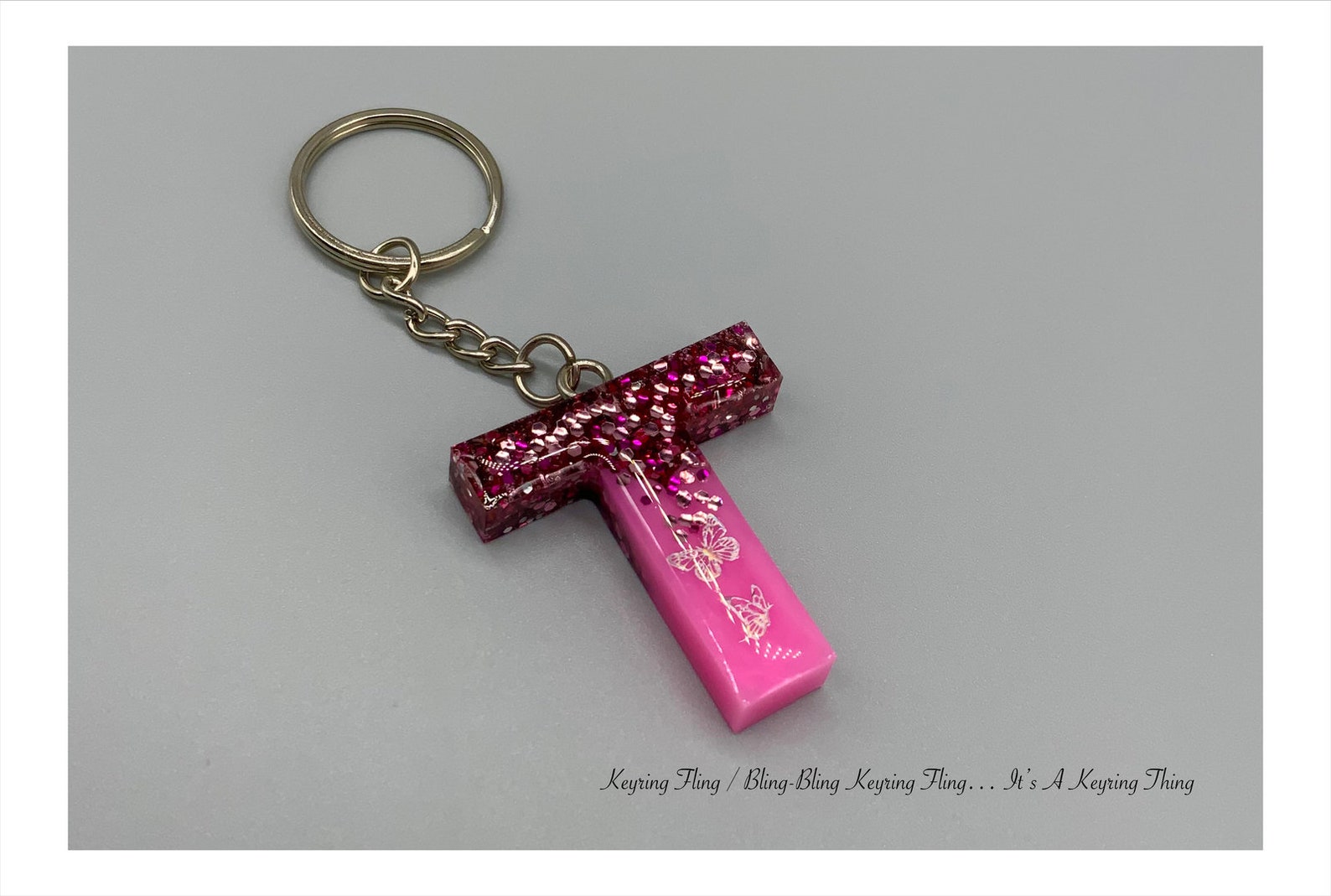 Shades of Pink Glitter Keychain Pink Light Pink Dark Pink Etsy